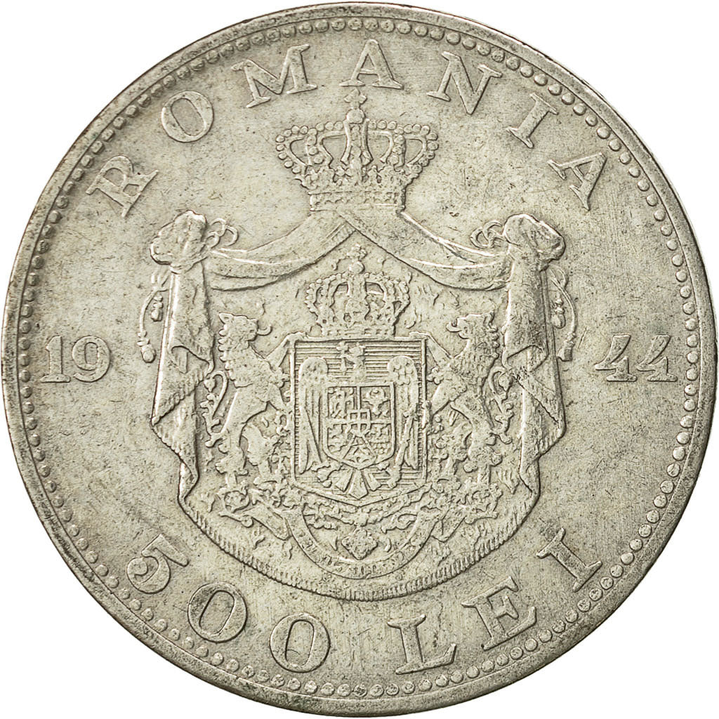 Münze, Rumänien, Mihai I, 500 Lei, 1944, VZ, Silber, KM:65