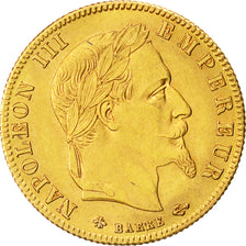 Coin, France, Napoleon III, 5 Francs, 1866, Paris, MS(63), Gold, KM 803.1