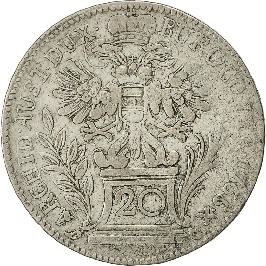 Coin, Austria, Maria Theresa, 20 Kreuzer, 1765, Vienna, VF(30-35), KM 1814