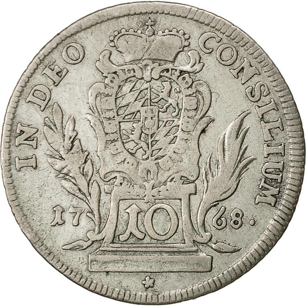 Coin, German States, BAVARIA, Maximilian III, Josef, 10 Kreuzer, 1768, Munich