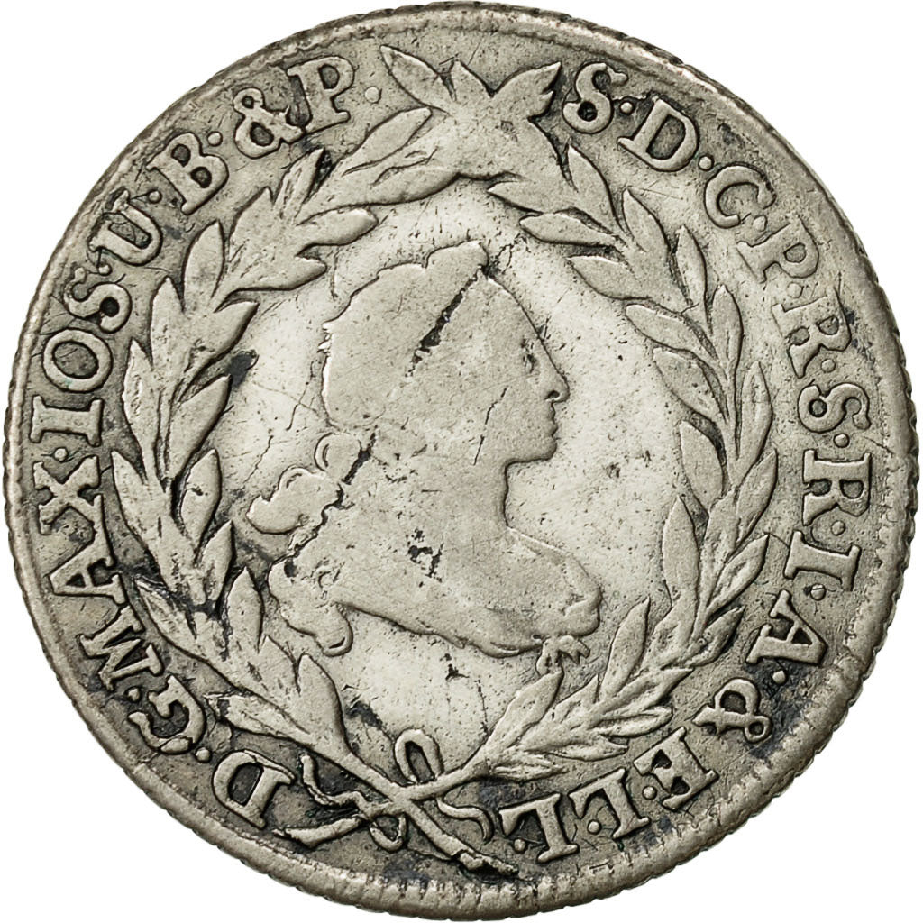 Coin, German States, BAVARIA, Maximilian III, Josef, 10 Kreuzer, 1768, Munich