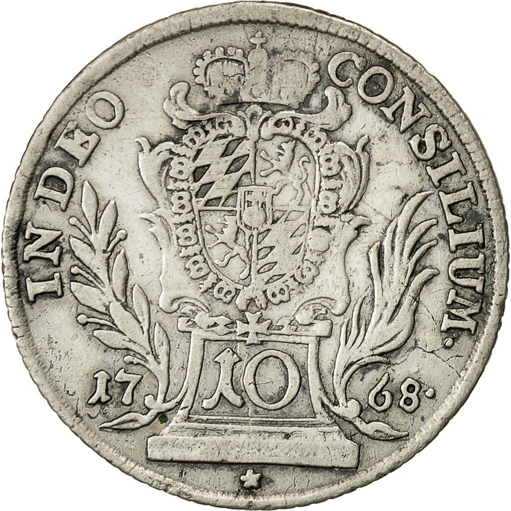 Coin, German States, BAVARIA, Maximilian III, Josef, 10 Kreuzer, 1768, Munich
