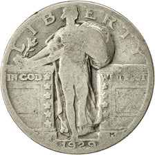 Monnaie, États-Unis, Standing Liberty Quarter, 1929, TB, KM 145