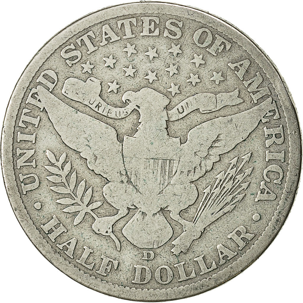 Coin, United States, Barber Half Dollar, 1908, Denver, F(12-15), Silver, KM 116