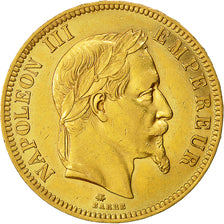 Moneta, Francia, Napoleon III, Napoléon III, 100 Francs, 1865, Paris, BB, Oro