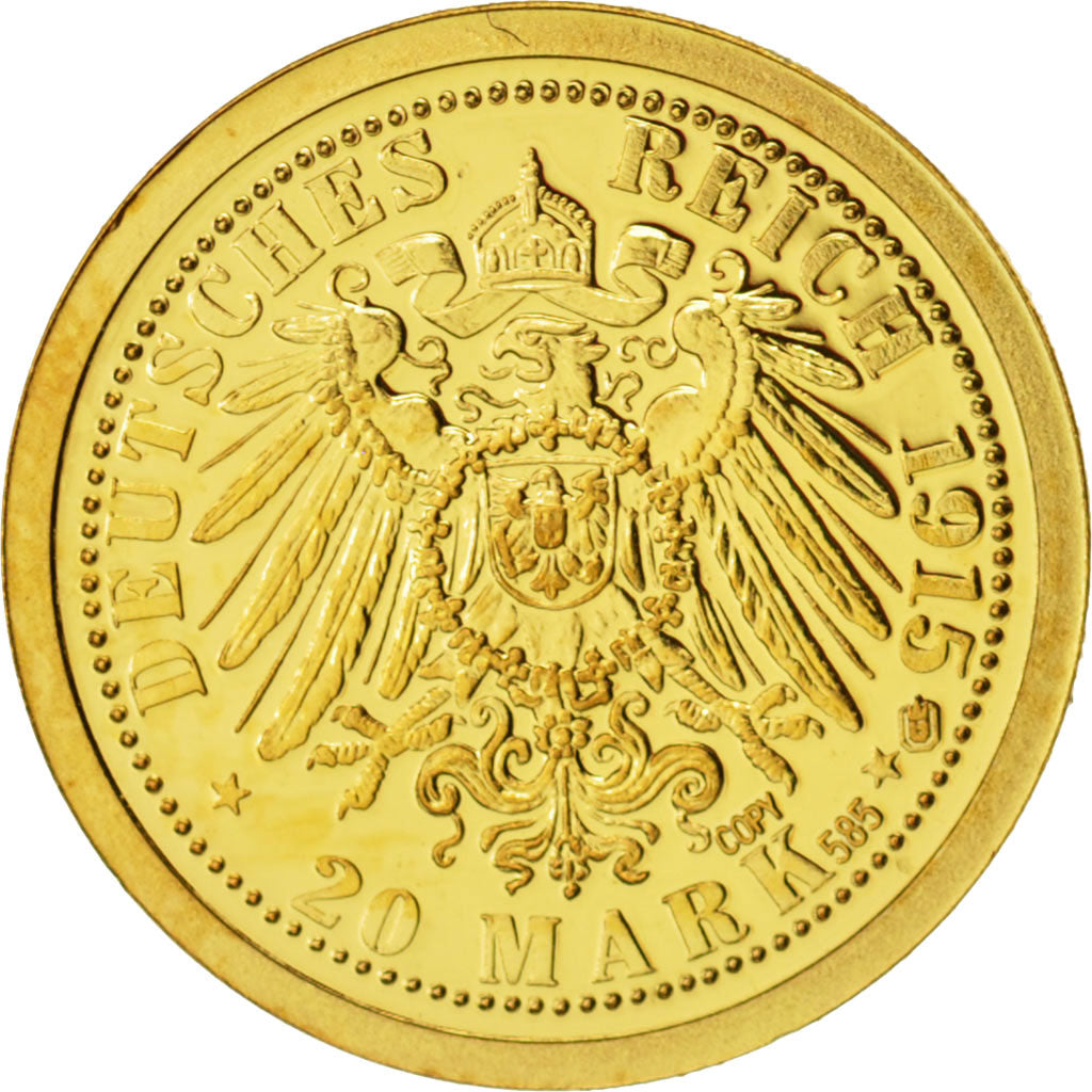 France, Medal, Wilhelm II, 20 mark 1915, History, 2005, Gold