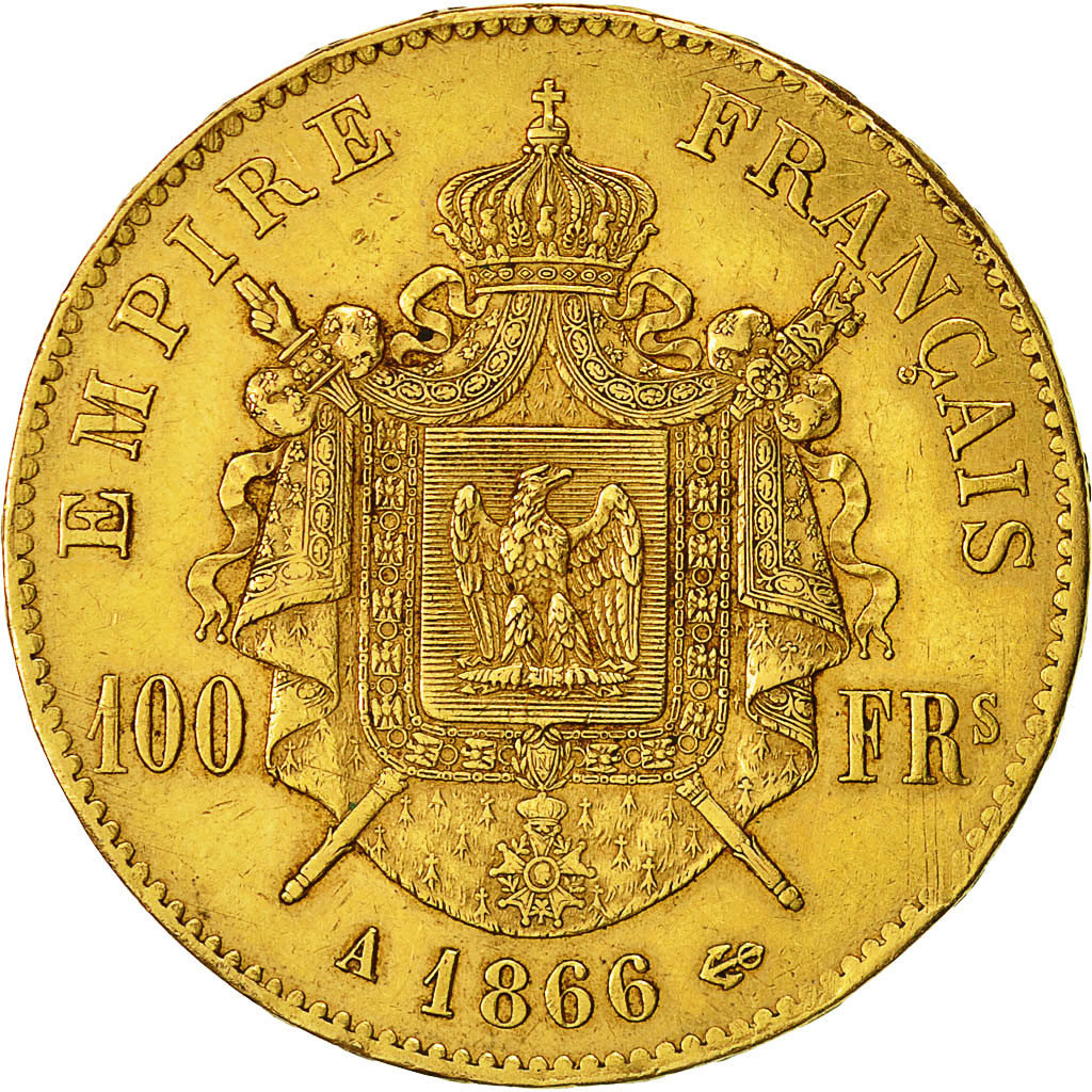 Münze, Frankreich, Napoleon III, Napoléon III, 100 Francs, 1866, Paris, SS+