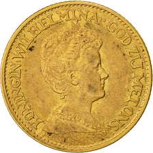 Coin, Netherlands, Wilhelmina I, 10 Gulden, 1912, AU(55-58), Gold, KM 149