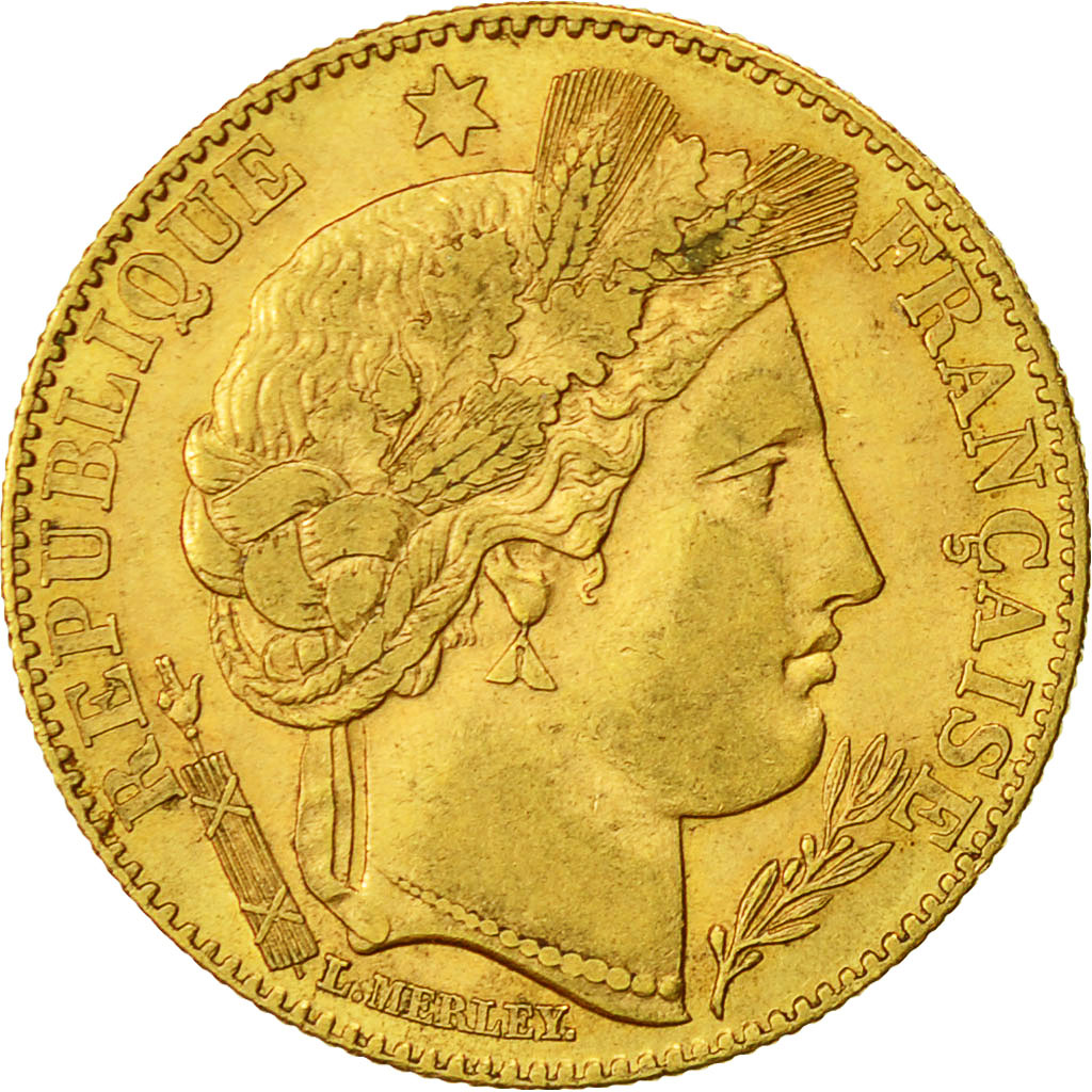 Coin, France, Cérès, 10 Francs, 1899, Paris, AU(55-58), Gold, KM 830