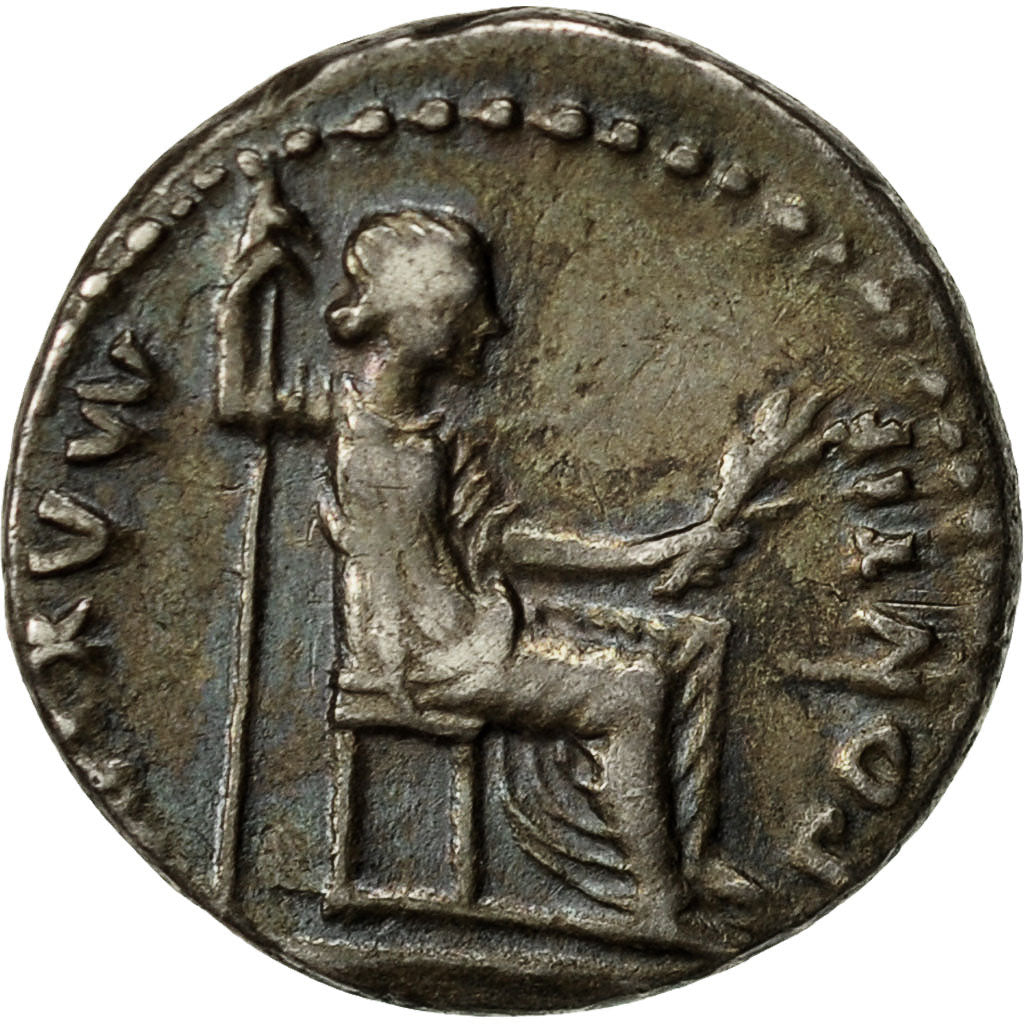 Coin, Tiberius, Denarius, Lyons, AU(50-53), Silver, RIC 26