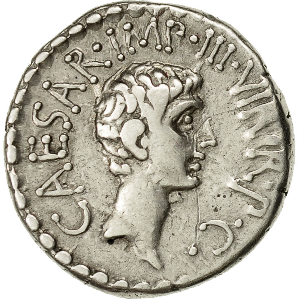 Coin, Mark Antony and Octavian, Denarius, 39 BC, AU(50-53), Crawford 528/2b