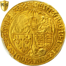 Moneta, Francia, Henri VI, Salut d'or, Rouen, PCGS, AU Details, SPL-, Oro