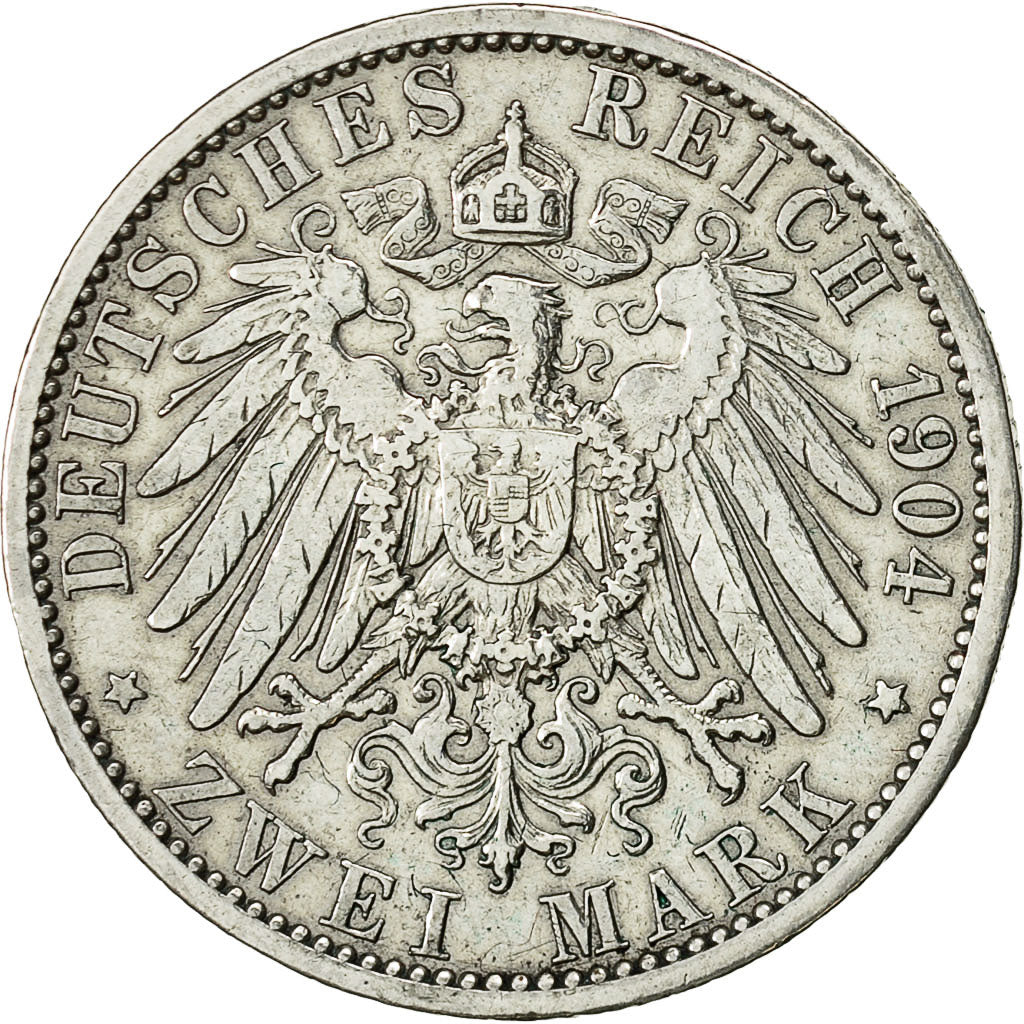 Monnaie, Etats allemands, PRUSSIA, Wilhelm II, 2 Mark, 1904 A, TTB+, KM 522