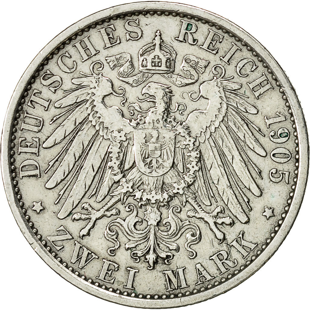 Monnaie, Etats allemands, PRUSSIA, Wilhelm II, 2 Mark, 1905 A, TTB+, KM 522