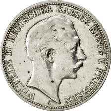 Coin, German States, PRUSSIA, Wilhelm II, 3 Mark, 1911 A, EF(40-45), KM 527