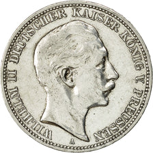 Coin, German States, PRUSSIA, Wilhelm II, 3 Mark, 1912 A, EF(40-45), KM 527