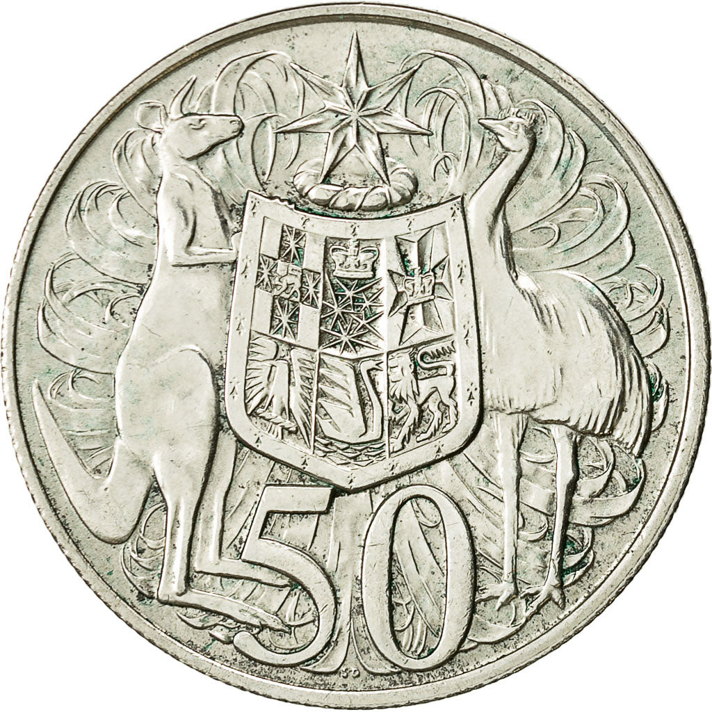 Coin, Australia, Elizabeth II, 50 Cents, 1966, AU(55-58), Silver, KM 67