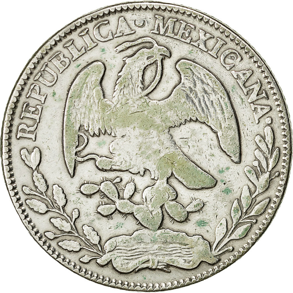 Coin, Mexico, 8 Reales, 1875, Zacatecas, VF(20-25), Silver, KM 377.13