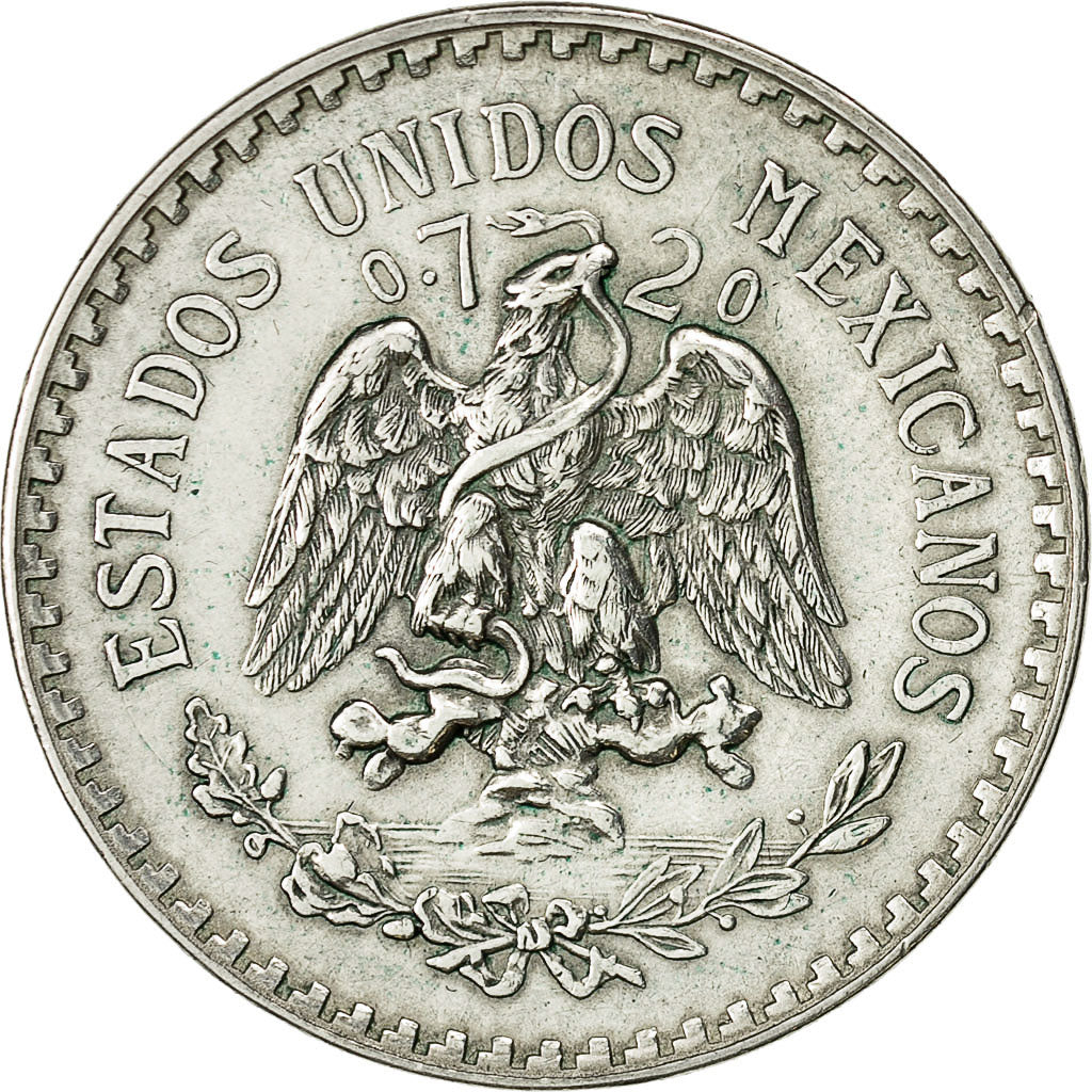 Coin, Mexico, Peso, 1945, Mexico City, AU(50-53), Silver, KM 455