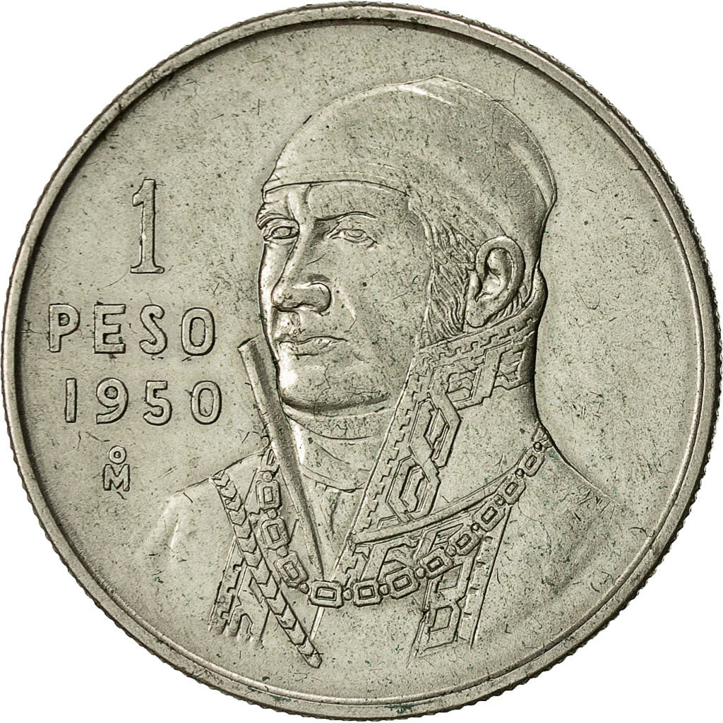 Moneda, México, Peso, 1950, Mexico City, EBC, Plata, KM:457