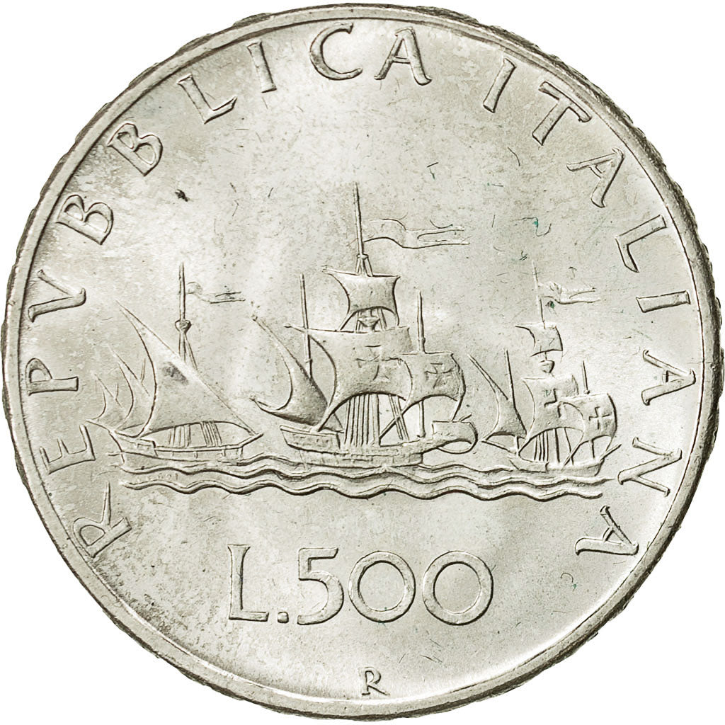 Coin, Italy, 500 Lire, 1966, Rome, AU(55-58), Silver, KM 98