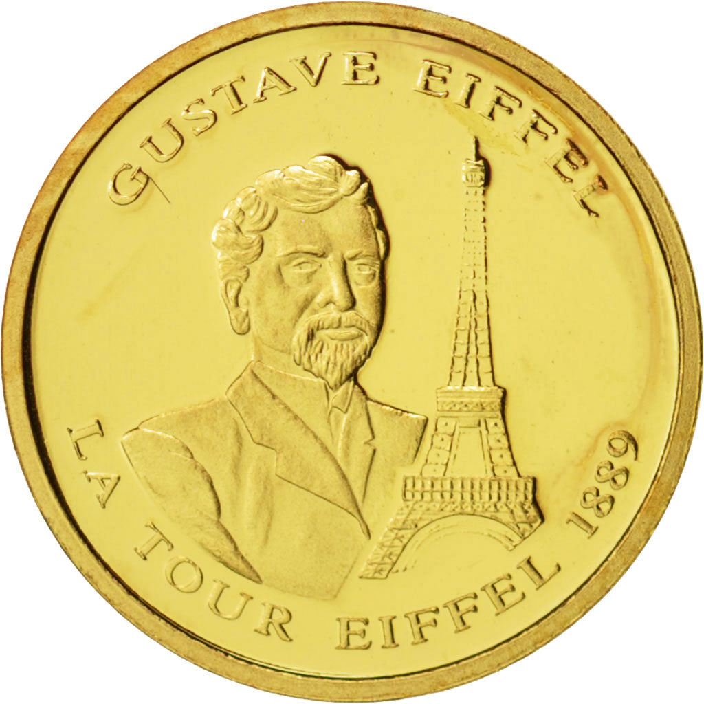 France, Medal, Gustave Eiffel, History, 2009, MS(65-70), Gold