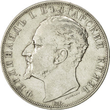 Moneda, Bulgaria, Ferdinand I, 5 Leva, 1894, Kormoczbanya, Hungary, MBC, Plata
