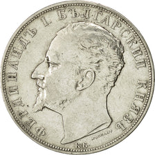 Coin, Bulgaria, Ferdinand I, 5 Leva, 1894, Hungary, EF(40-45), Silver, KM 18