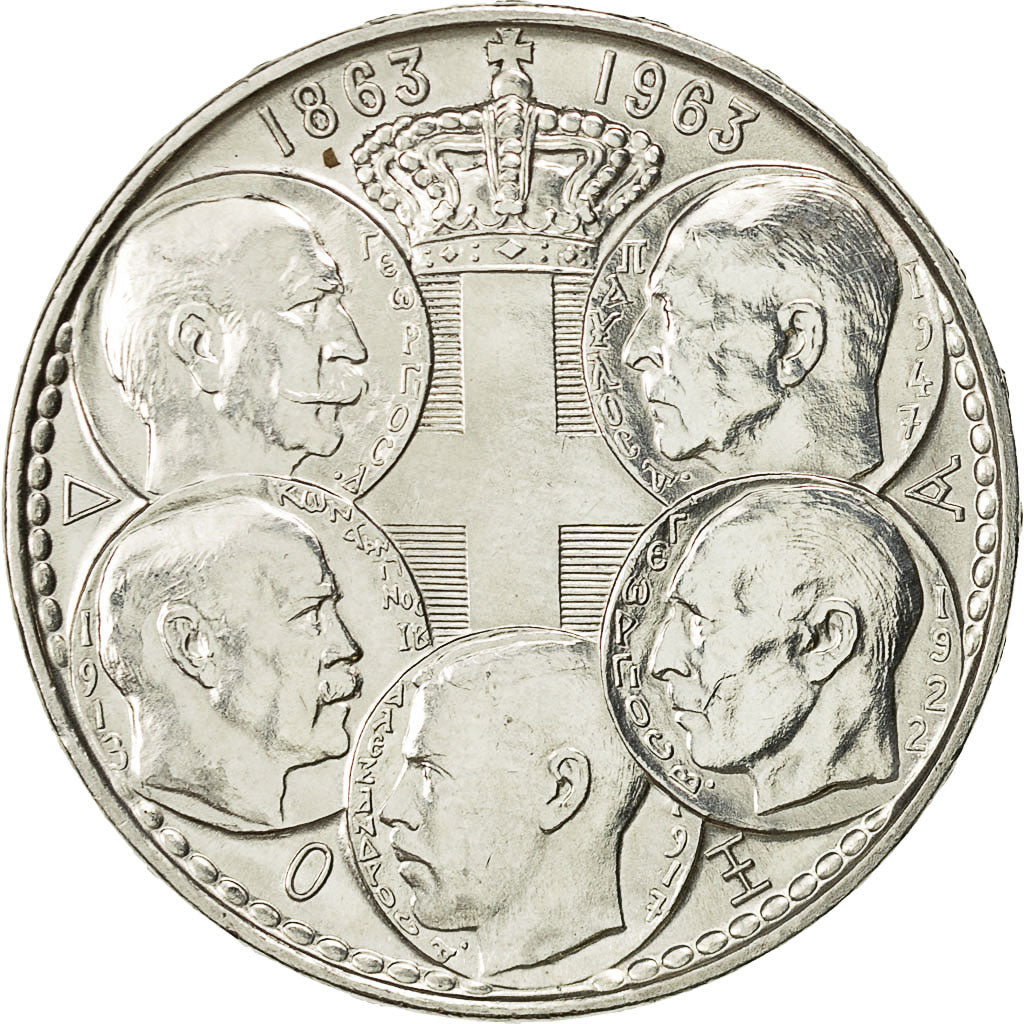 Coin, Greece, Paul I, 30 Drachmai, 1963, MS(63), Silver, KM 86