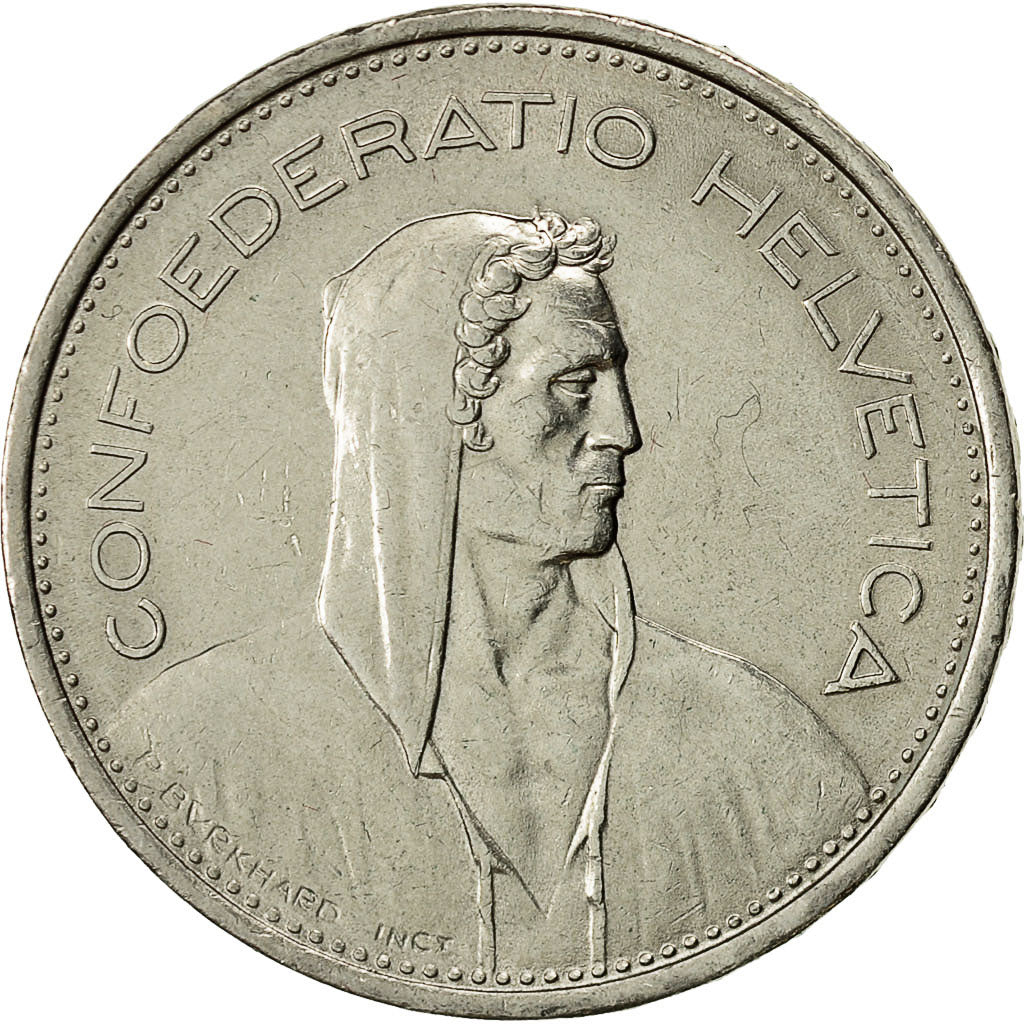 Coin, Switzerland, 5 Francs, 1968, Bern, AU(55-58), Copper-nickel, KM:40a.1