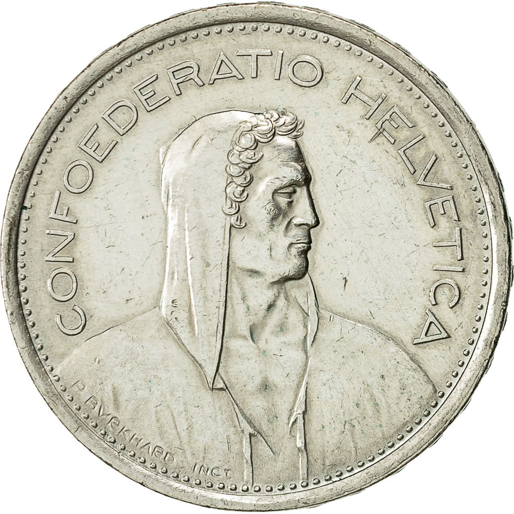 Coin, Switzerland, 5 Francs, 1969, Bern, AU(55-58), Silver, KM:40