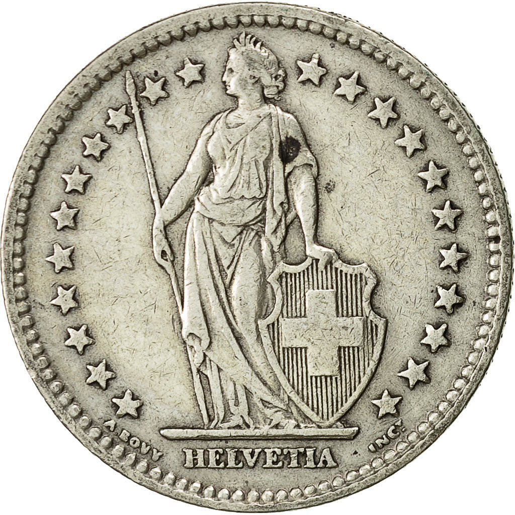 Coin, Switzerland, 2 Francs, 1939, Bern, AU(50-53), Silver, KM:21