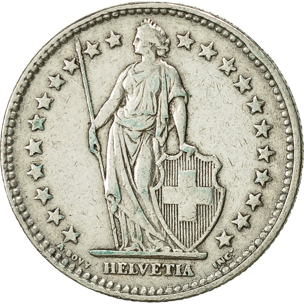 Coin, Switzerland, 2 Francs, 1939, Bern, AU(50-53), Silver, KM:21