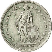 Coin, Switzerland, 2 Francs, 1958, Bern, AU(50-53), Silver, KM:21