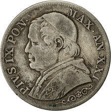 Münze, Italien Staaten, PAPAL STATES, Pius IX, Lira, 1866, Rome, SS, Silber