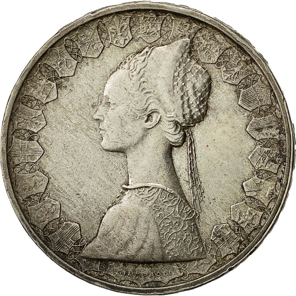 Coin, Italy, 500 Lire, 1961, Rome, AU(50-53), Silver, KM 98