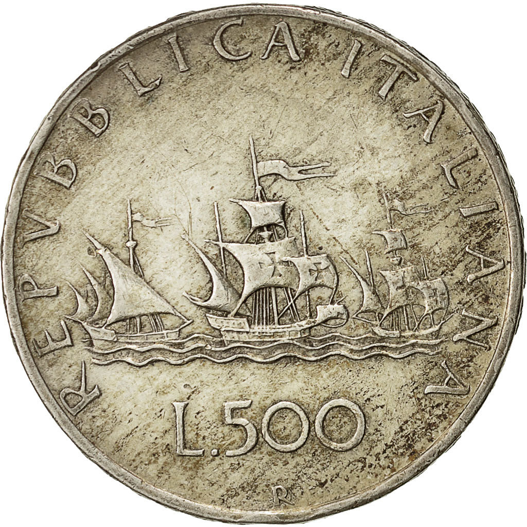 Coin, Italy, 500 Lire, 1961, Rome, AU(50-53), Silver, KM 98