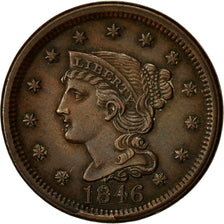 Coin, United States, Braided Hair Cent, Cent, 1846, U.S. Mint, Philadelphia
