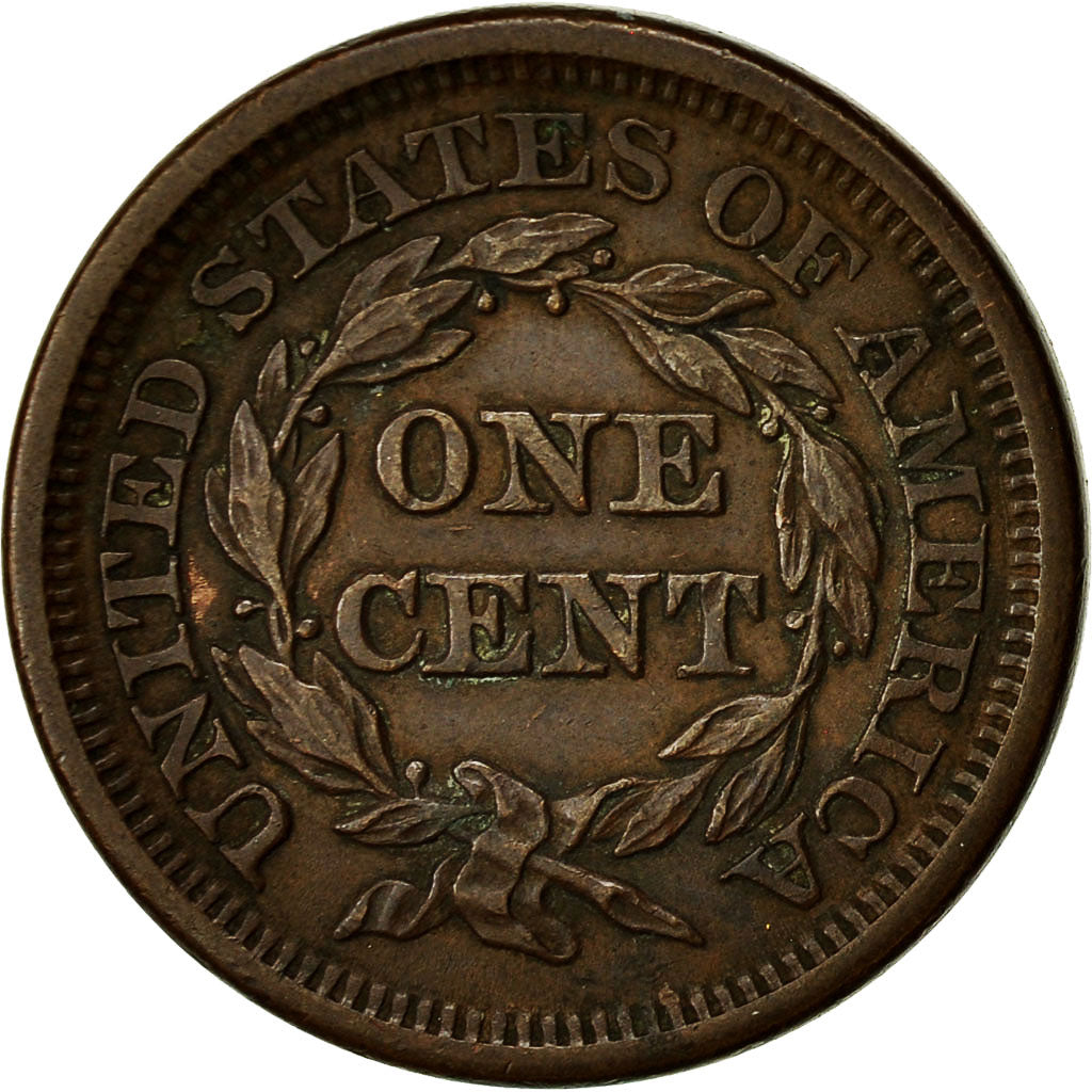 Coin, United States, Braided Hair Cent, Cent, 1846, U.S. Mint, Philadelphia