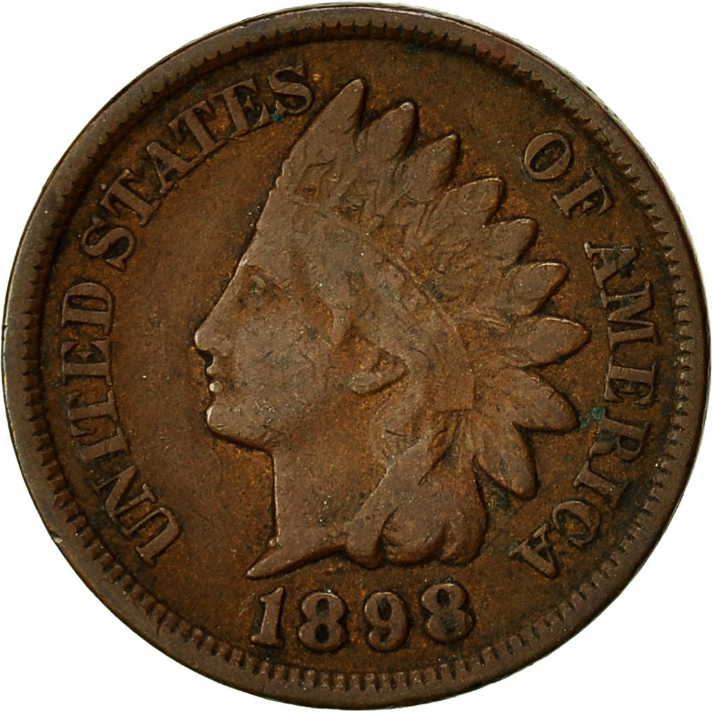 Coin, United States, Indian Head Cent, 1898, KM 90a