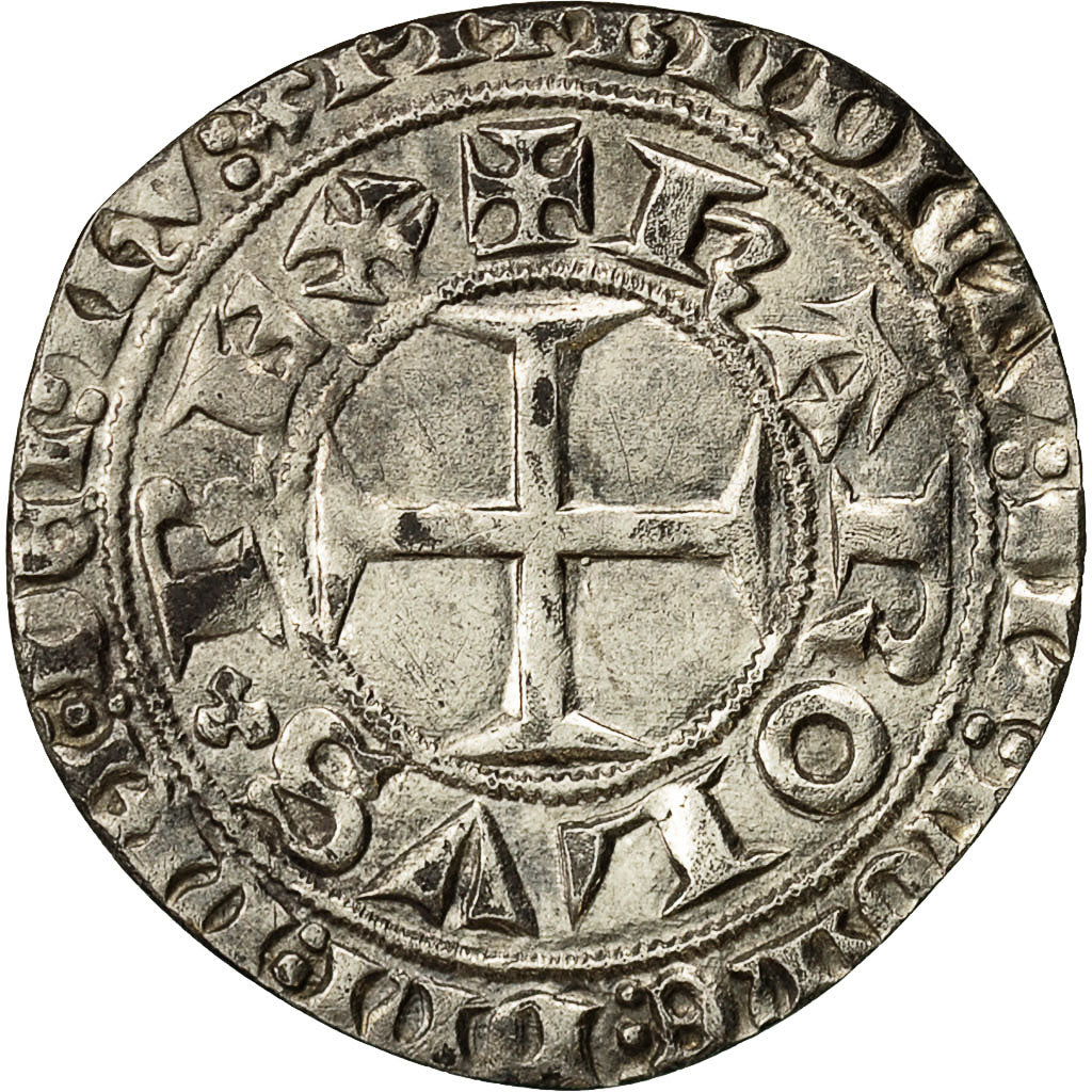 Münze, Frankreich, Charles V, Gros Tournois, SS+, Silber, Duplessy:362A