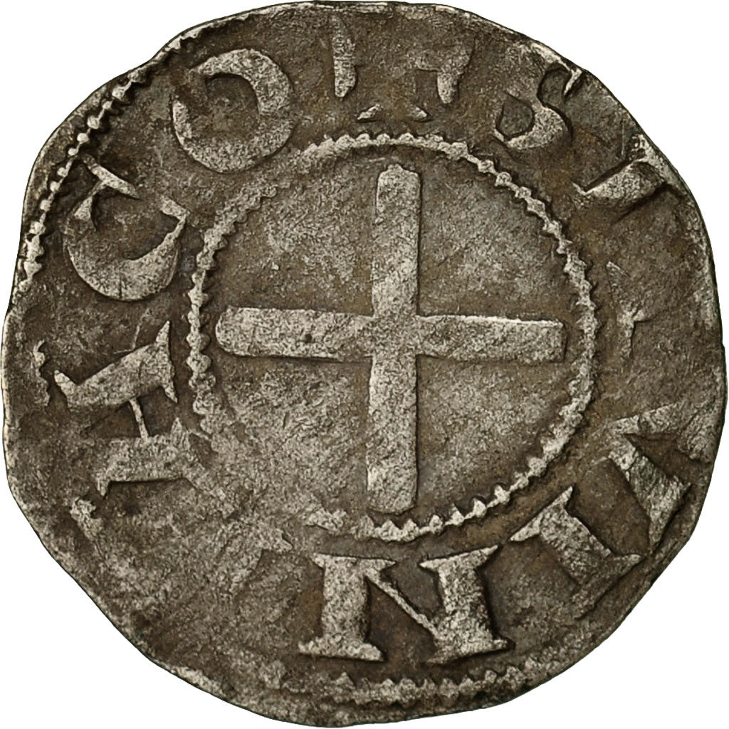 Monnaie, France, Bourbonnais, Prieuré de Souvigny, Denier, TTB, Argent