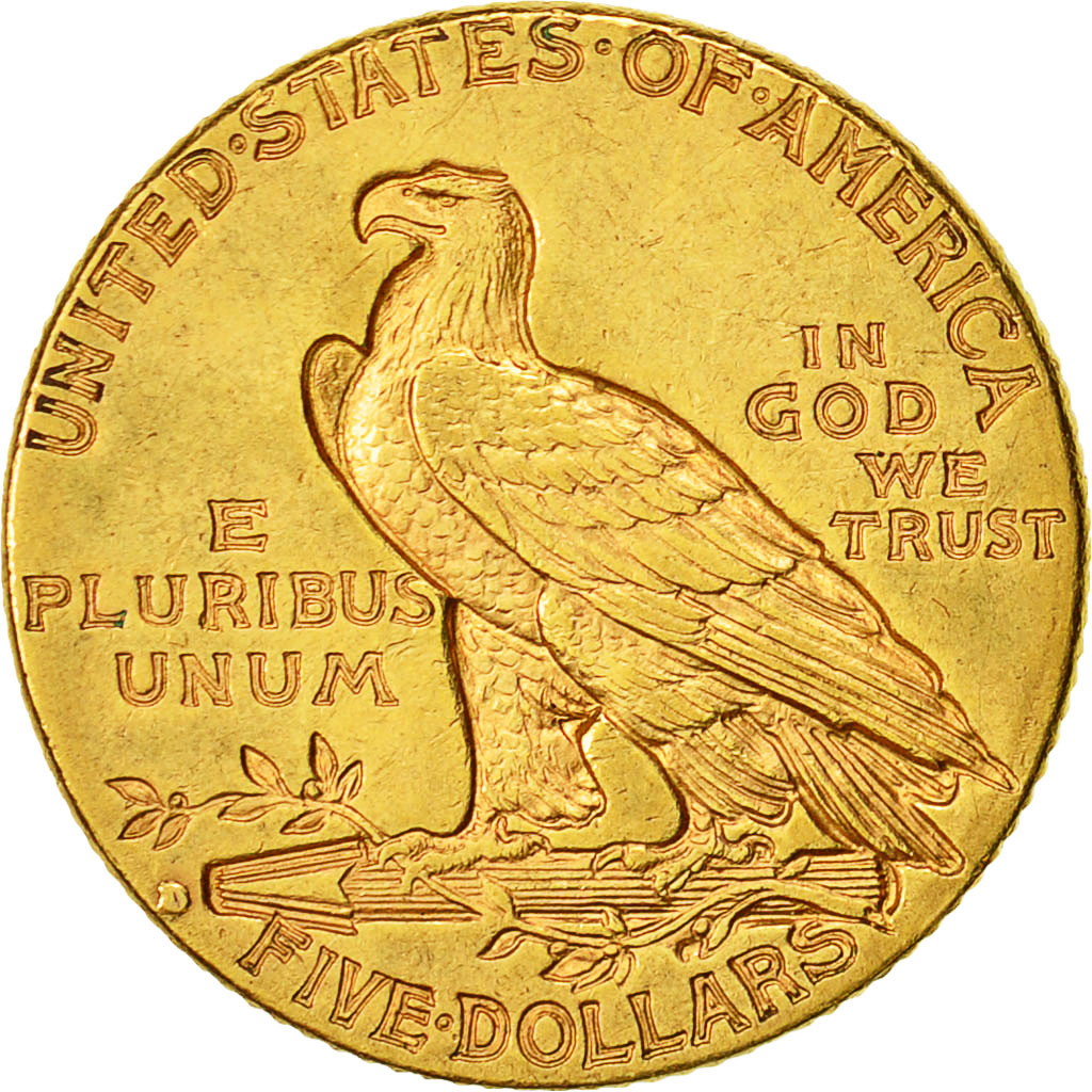 Moneta, Stati Uniti, Indian Head, $5, Half Eagle, 1914, U.S. Mint, Denver, SPL-