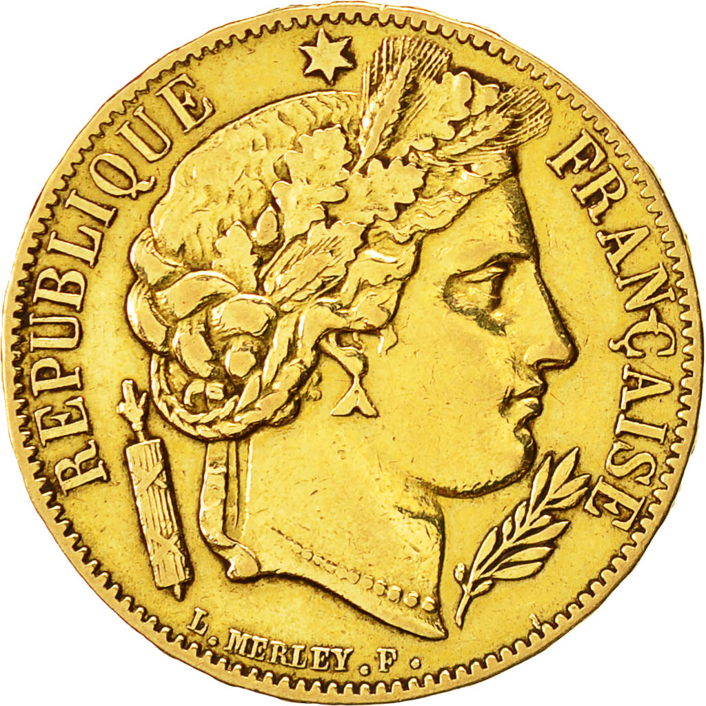 Coin, France, Cérès, 20 Francs, 1849, Paris, EF(40-45), Gold, KM 762