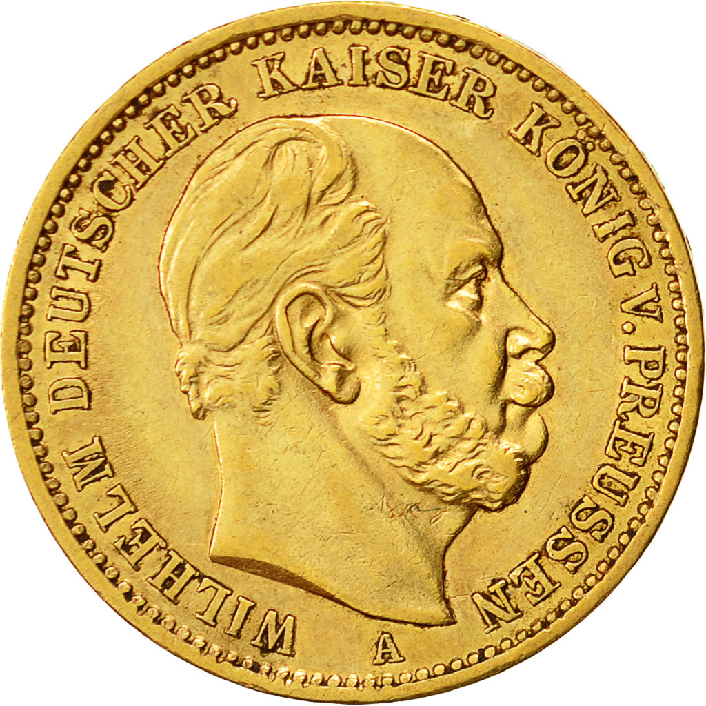 Moneta, Stati tedeschi, PRUSSIA, Wilhelm I, 20 Mark, 1872, Berlin, BB+, Oro