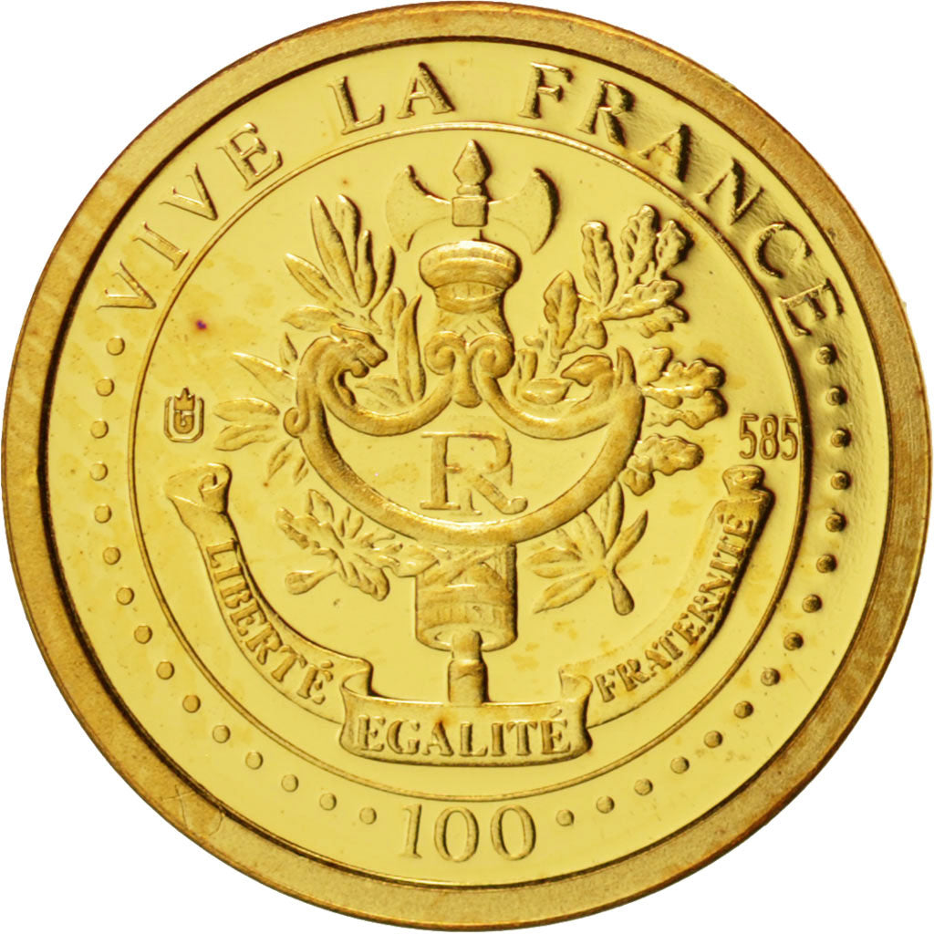 France, Medal, Jean Monnet, History, 2000, Gold