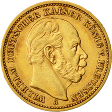 Moneda, Estados alemanes, PRUSSIA, Wilhelm I, 20 Mark, 1886, Berlin, MBC+, Oro