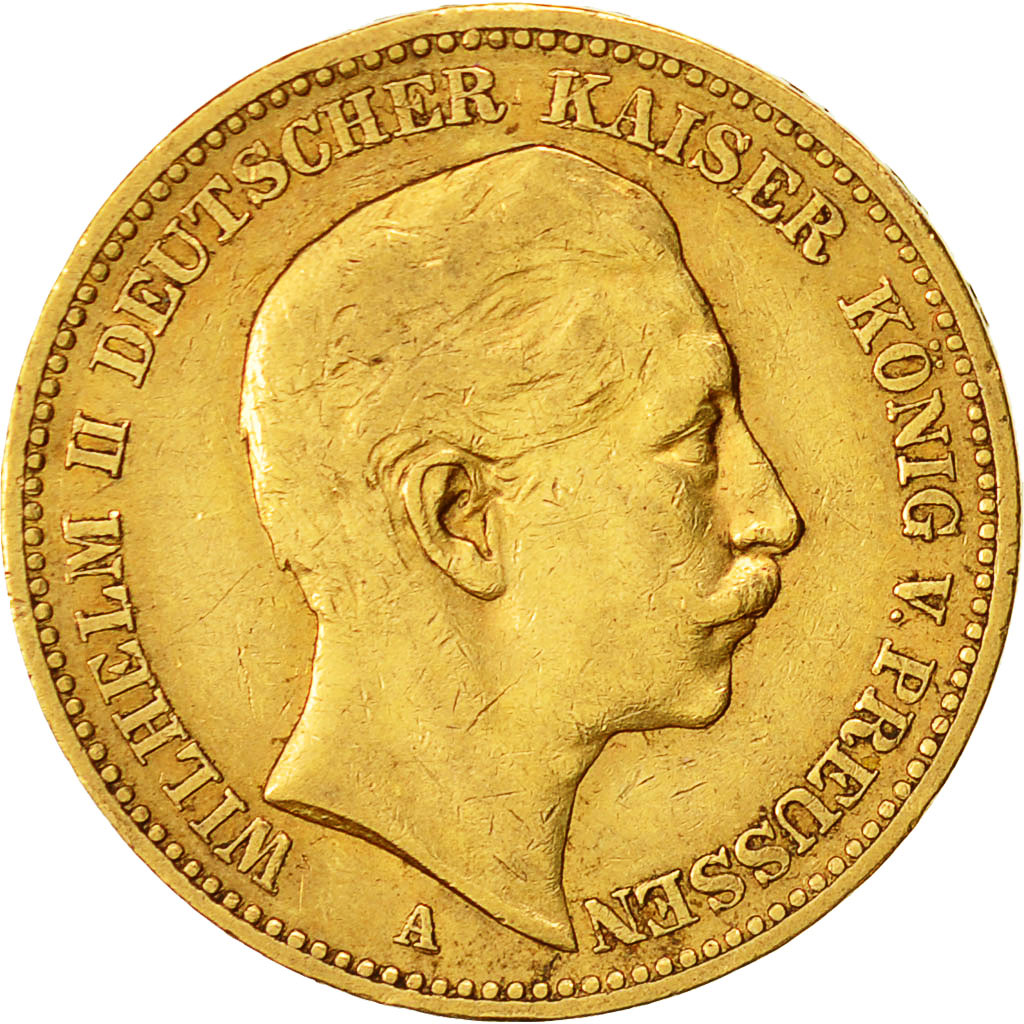 Moneda, Estados alemanes, PRUSSIA, Wilhelm II, 20 Mark, 1892, Berlin, MBC, Oro