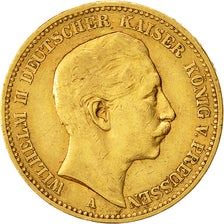 Moneda, Estados alemanes, PRUSSIA, Wilhelm II, 20 Mark, 1892, Berlin, MBC, Oro