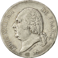 Munten, Frankrijk, Louis XVIII, Louis XVIII, 5 Francs, 1822, Paris, ZF, Zilver